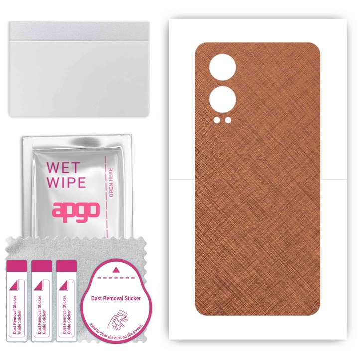 Védőfólia OnePlus Nord CE4 Lite 5G-hez – apgo Skins, karcálló, öntapadós hátlap, Rozsdás réz