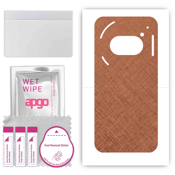 Folie de protectie pentru Nothing Phone (2a) Plus – apgo Skins, anti-zgarieturi, autocolant pentru spatele Cupru ruginit