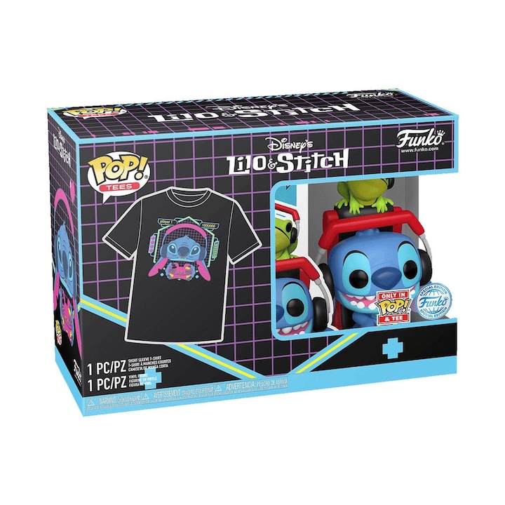 Set figurina Funko POP! și tricou Lilo & Stitch, multicolor, mărimea L