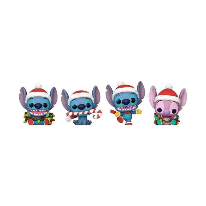 Brelocuri, POP! FunKo, Lilo si Stitch, set 4 bucati, 4cm, multicolor, vinil
