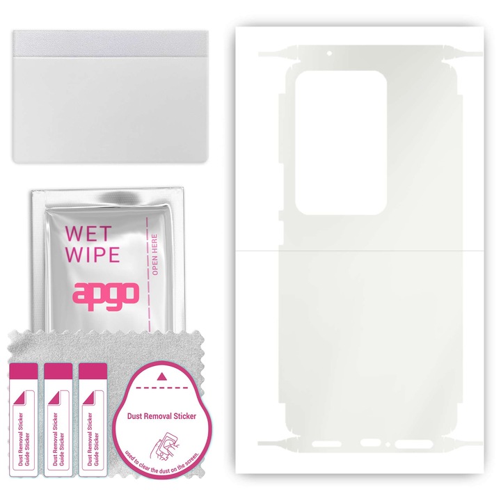 Защитно фолио за Vivo S17 Pro – apgo Skins, против надраскване, стикер за гръб и страни Хидрогел МАТ