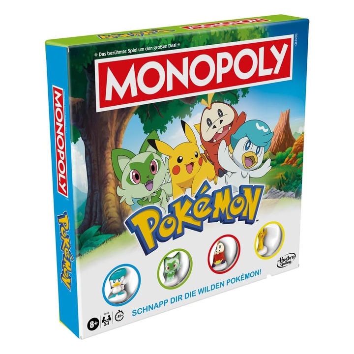 Monopoly: Pokemon kiadás, HASBRO, társasjáték, többszínű, 2-4 játékos, 8 év+