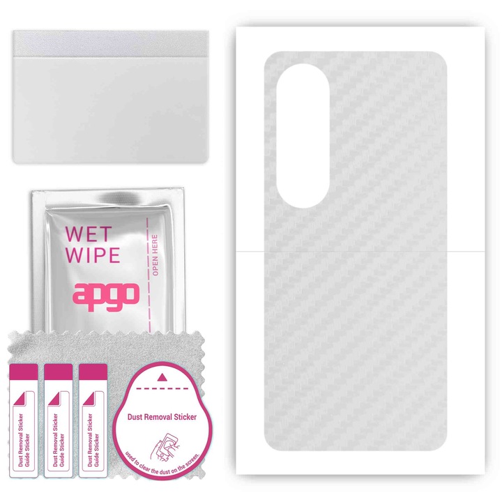 Védőfólia OnePlus Nord CE4 Lite-hoz – apgo Skins, karcálló, átlátszó karbon hátlap matrica