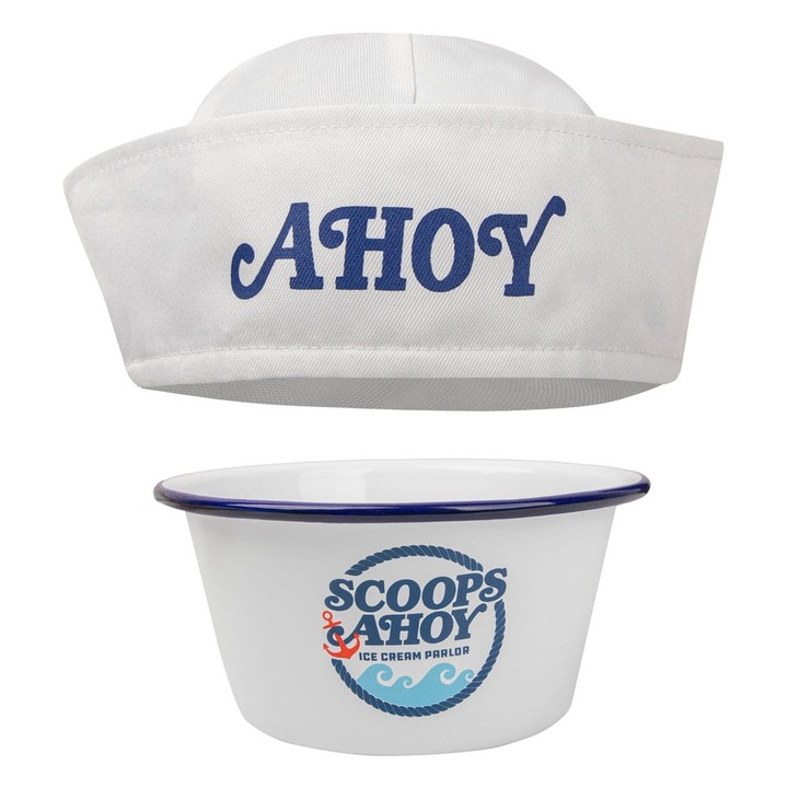 Bol de inghetata Scoops Ahoy cu palarie marinara, Stranger Things, multicolor, 8.5x13cm, 6.5x19cm