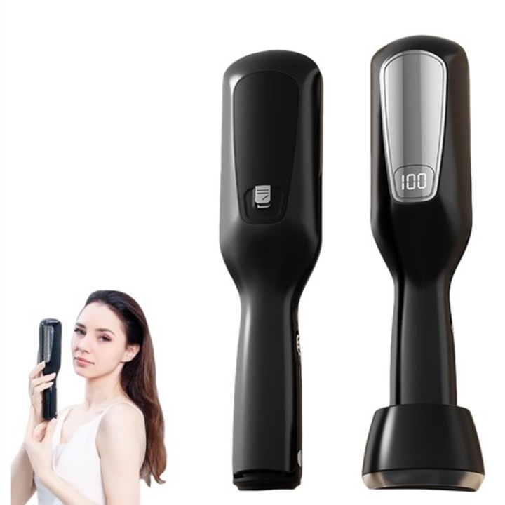 Hajvégvágó, fekete, vezeték nélküli, ergonomikus, újratölthető