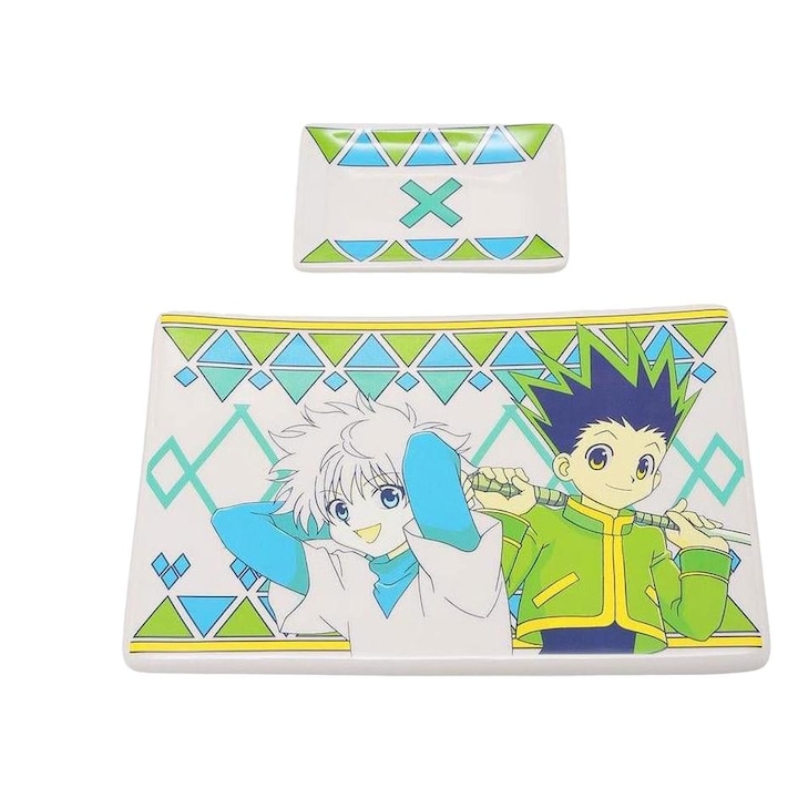 Set ceramic sushi Just Funky, Hunter x Hunter, 20,6x14cm, 10x7cm, 17,8cm, multicolor