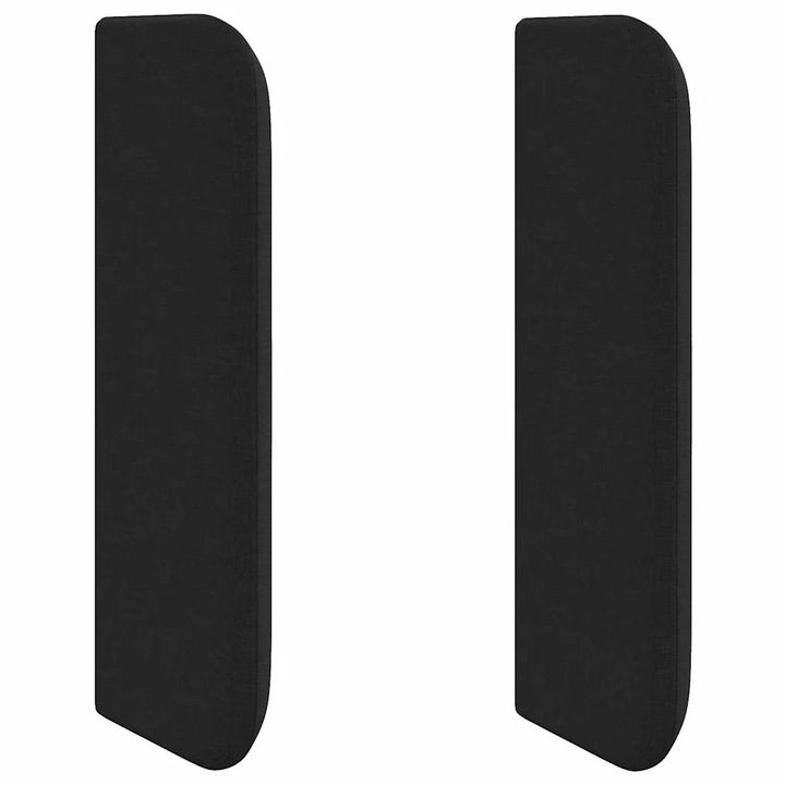 Tablie cap cu headboard Negru 40.5 x 4 x 40.5 cm tesatura, vidaXL, 346578