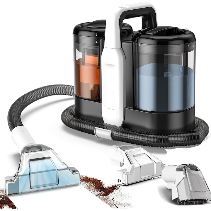 Aspirator portabil, Black & Decker, 18 V, Alb/Argintiu