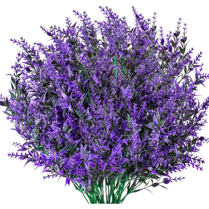 Set 6 Flori Artificiale Lavanda Mov Decor Gradina Nunta Birou Casa