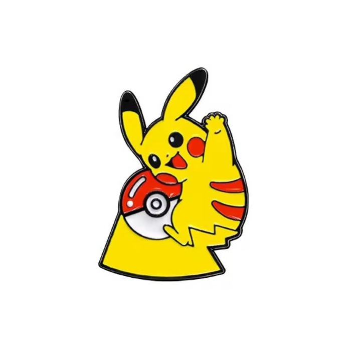 Anime Pikachu fém kitűző