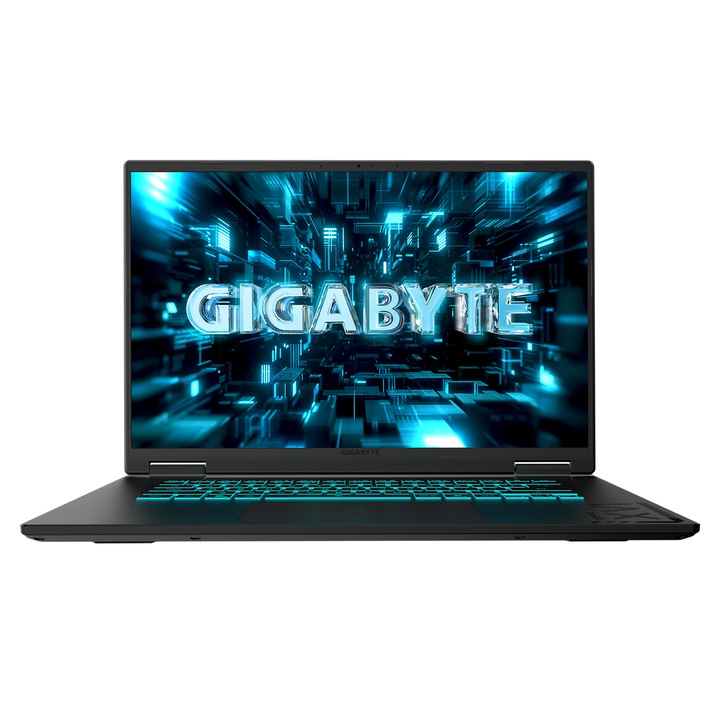 Лаптоп GIGABYTE GAMING A16 PRO DYH, A16PRO-HG5EECC4SD.500SSD, Windows 11 Pro, 16", Intel Core 7 240H (10-ядрен), NVIDIA GeForce RTX 5080 (16 GB GDDR7), 32GB 5600MHz LPDDR5x, Titanium Black