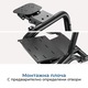 Кокпит Racing Simulator StableDesk, геймърски стол с регулируема височина и наклон, стойка за волан и педали, черен