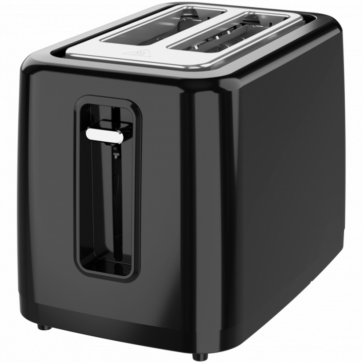 Тостер за хляб AENO ATS0002B, 930W, 7 степени, Сензорно управление, Обратен таймер, Защита при засядане, Тих, Черен