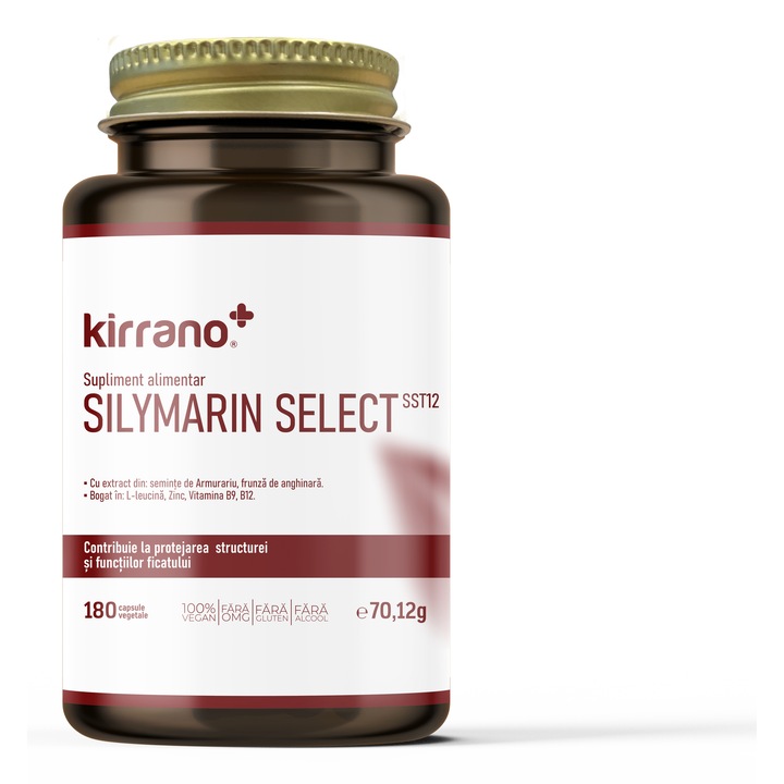 SILYMARIN SELECT - Sustine sanatatea ficatului. Cu extract din seminte de Armurariu, frunza de anghinara -180 capsule