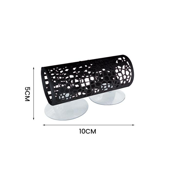 Tunel acvariu negru set 2, 10x5cm, ascunzatoare pentru pesti si creveti