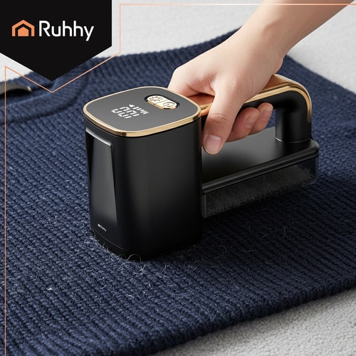 Aparat de curatat scame Ruhhy, Reincarcabil USB-C, Motor Puternic, Display LED, Siguranta Inteligenta, Recipient Mare