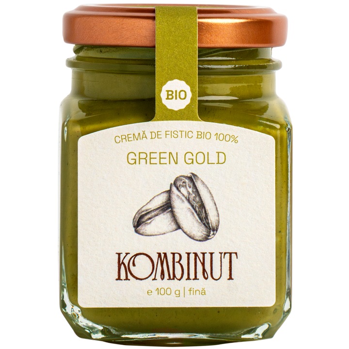 Crema fina de fistic BIO 100%, 100 g, Green Gold