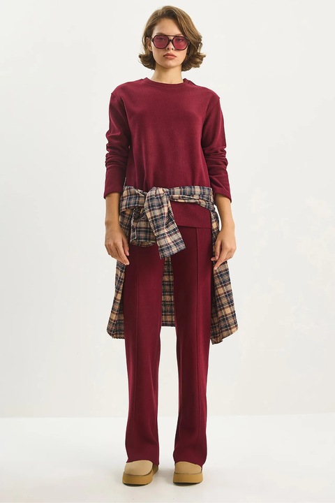 Set compleu HiCCUP, tricotat, rosu