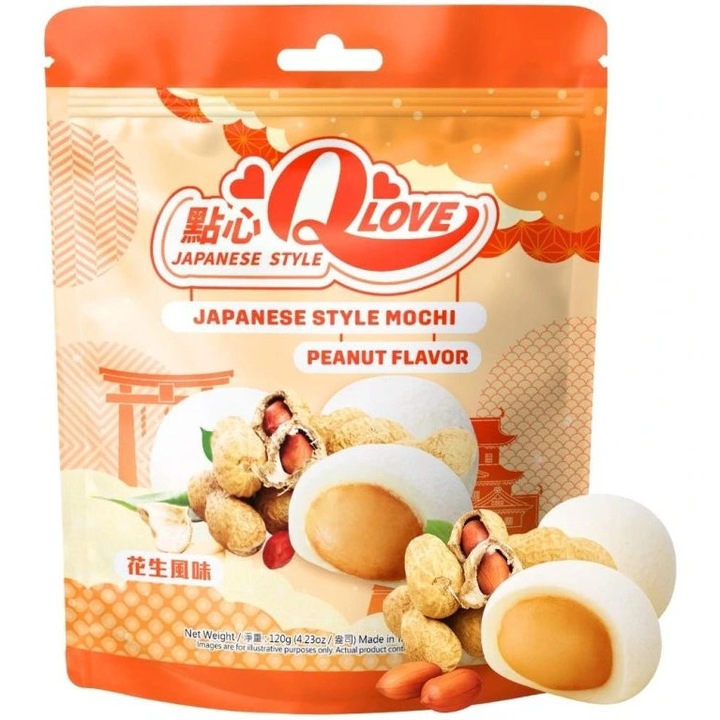 Mochi traditional cu aroma de arahide, Q brand, 120g