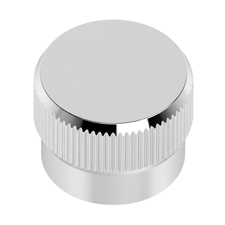 Buton pentru mobila Brooklyn Big, finisaj nichel lucios, D:40 mm