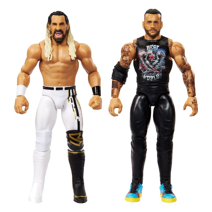 Figurine WWE Showdown 2-Pack: CM Punk vs Seth Rollins, 15 cm, multicolor