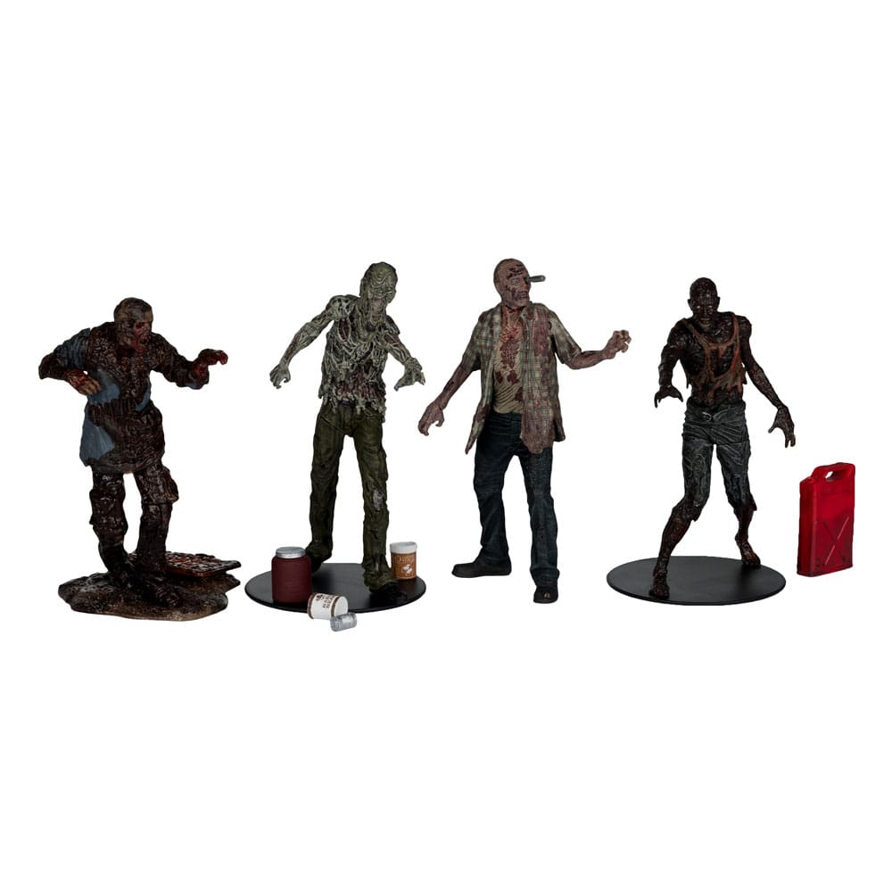 Figurine Aktiune The Walking Dead Set 4 Zombi 13 cm, Multicolor