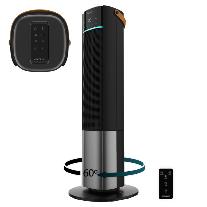 Aeroterma ReadWarm 2070 Max Ceramic Rotate, 2000 W, negru, 72,09x19,2x18,7cm