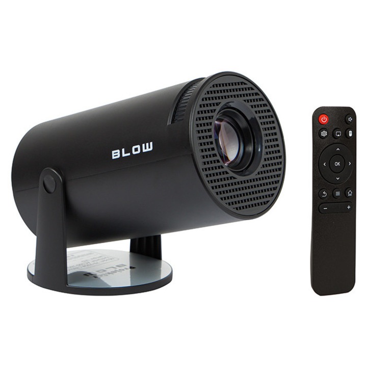 Videoproiector BLOW, portabil, Android 13, 720p, 250 ANSI lumeni, negru