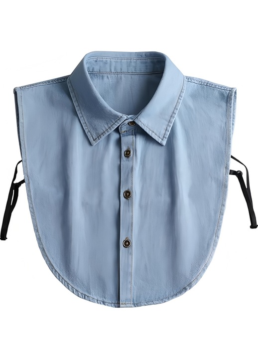 Guler fals detasabil, BOMSTOM, denim, albastru deschis, 42cm x 36cm x 33cm x 23cm