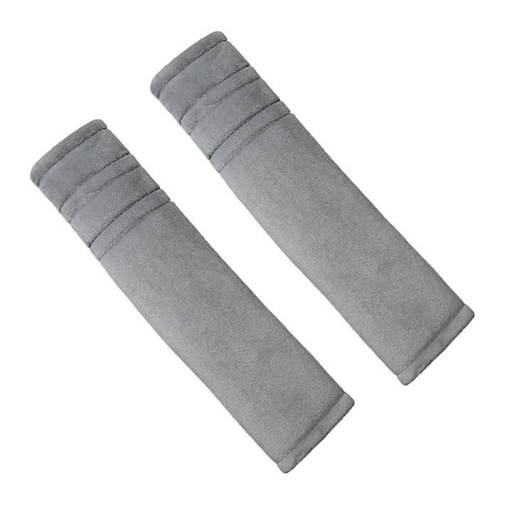 Autó biztonsági öv védő, RDWESZOD, 2 db-os készlet, szürke, 25.5x17.5cm