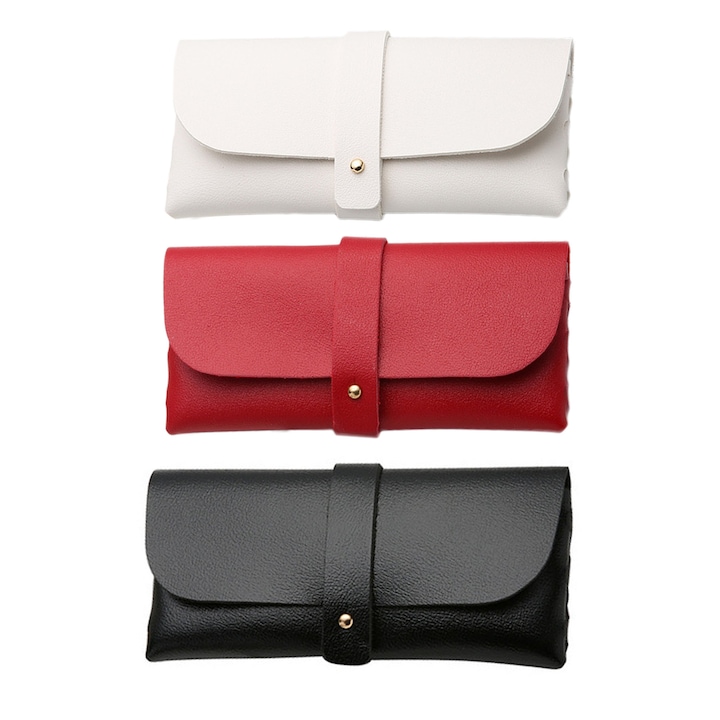 3 db-os szemüvegtok készlet, RDWESZOD, fekete, fehér, piros, univerzális méretek