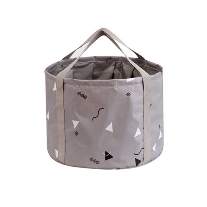 Összecsukható lábáztató kád, RDWESZOD, multifunkcionális, 25L, szürke