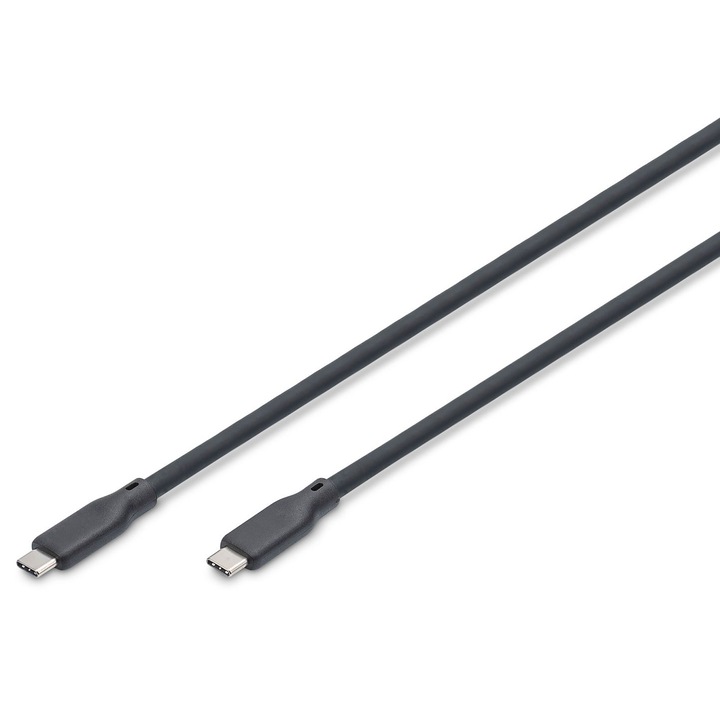 Cablu de conectare USB-C la USB-C Digitus, 0,5m, 10G, 4K, 100W, negru
