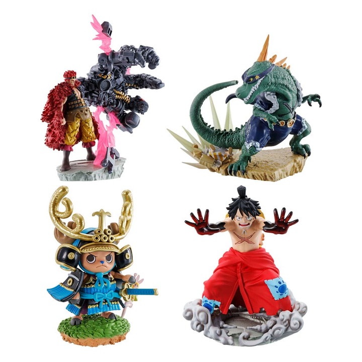 Set figurine One Piece, 4 bucati, 9 cm, multicolor