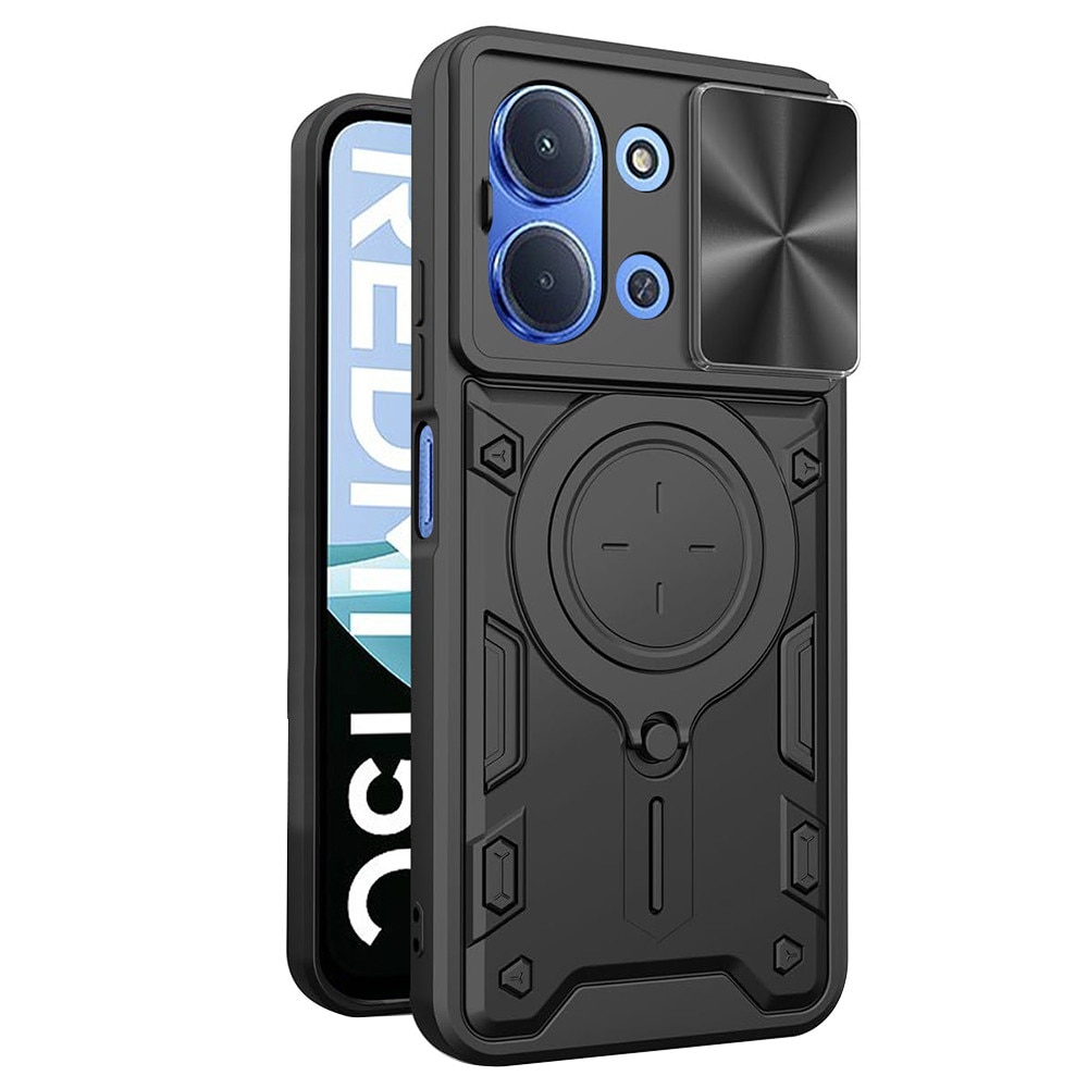 Husa pentru Xiaomi Redmi 15C 4G / Redmi 15C 5G, CamGuard Pro Kickstand, Slider Camera, Antisoc, Protectie Superioara, Negru