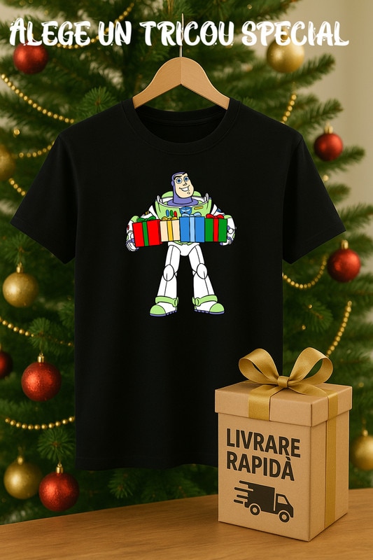 Tricou Toy Story Buzz Lightyear Cu Cadouri Colorate, Barbat