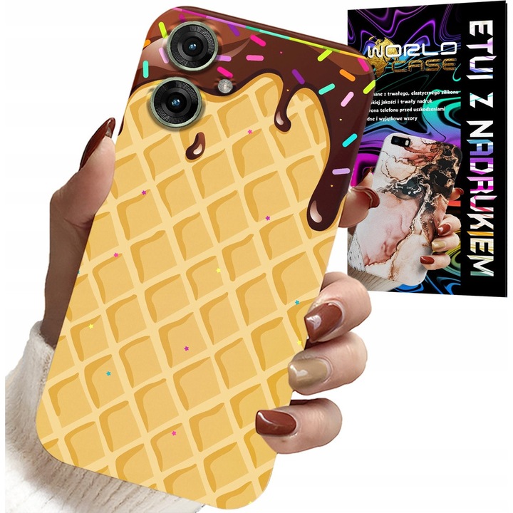 Telefontok, World Case, Realme Note 60, szilikon, gofri mintás, többszínű