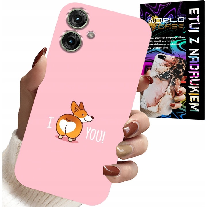 Realme Note 60 telefontok, World Case, I Love You design, szilikon, többszínű