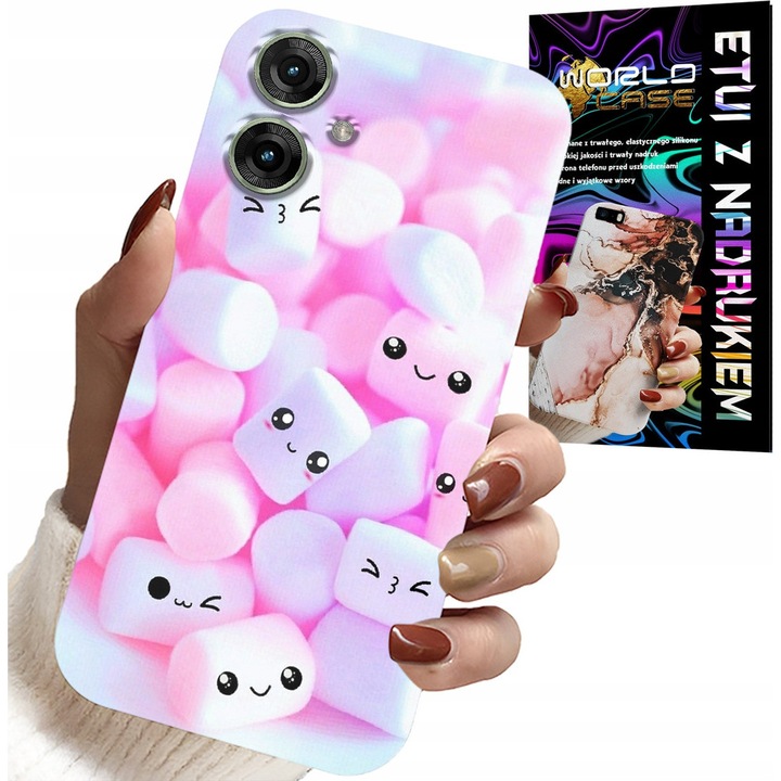 World Case telefontok, többszínű mintás design, szilikon, Realme Note 60-hoz