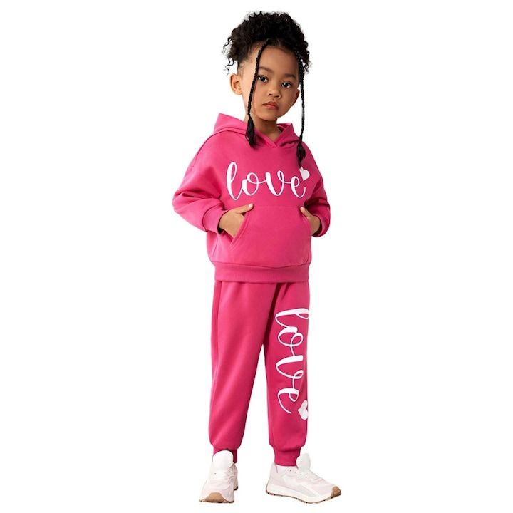 Trening pentru copii, poliester, roz, 110 CM