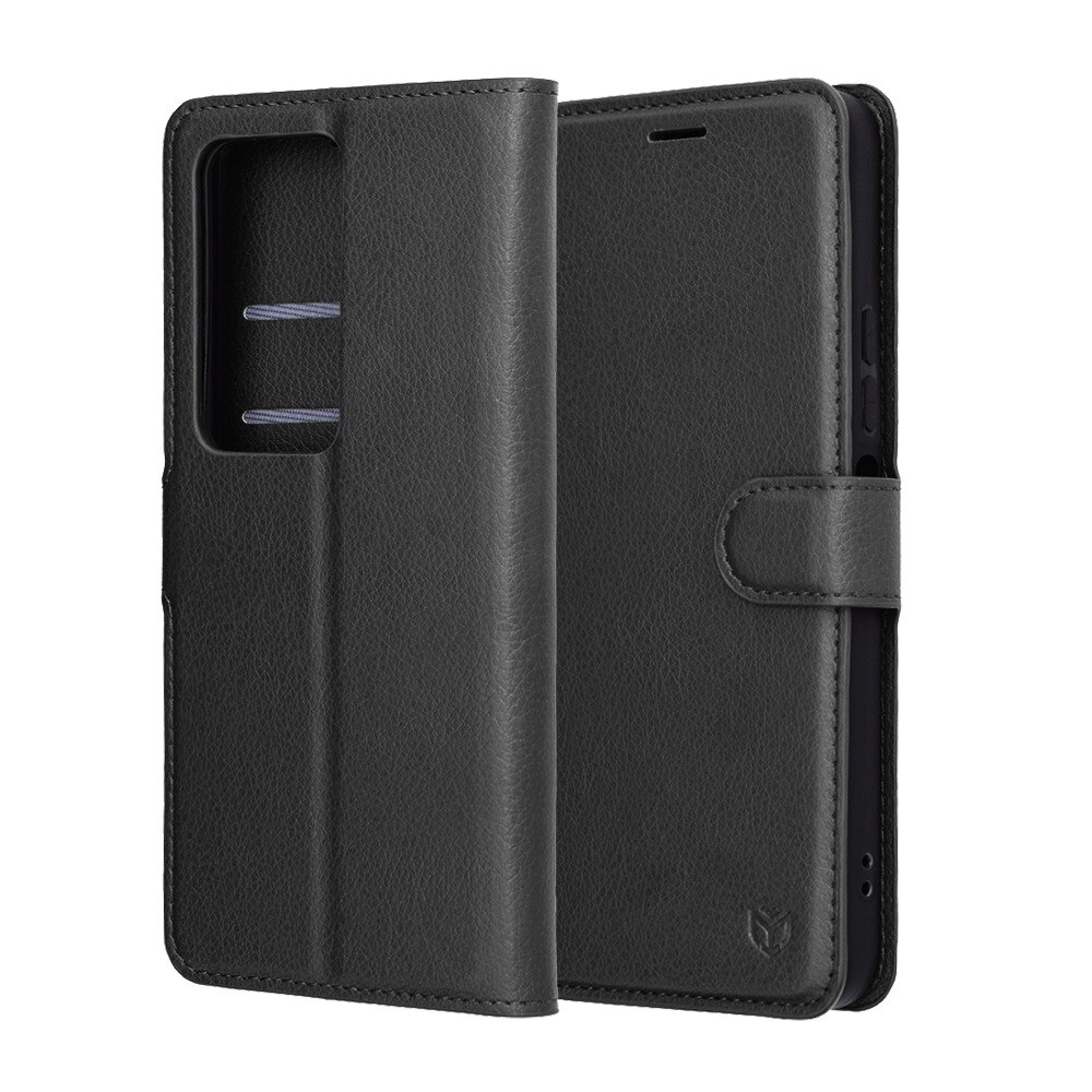 Husa pentru Xiaomi Redmi 15 4G / Redmi 15 5G Tip Carte DaDen®, Leather Folio, Functie de Stand, Calitate Premium, Antisoc, Protectie Sporita, Negru