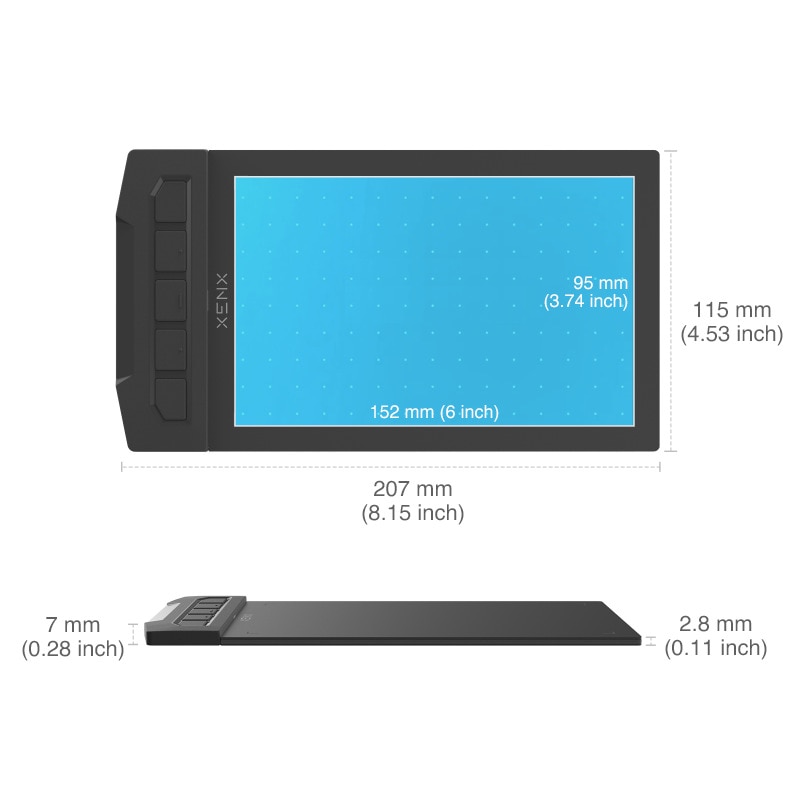 Tableta grafica XENX X1-640, 6x4 inch, compatibila cu computere si