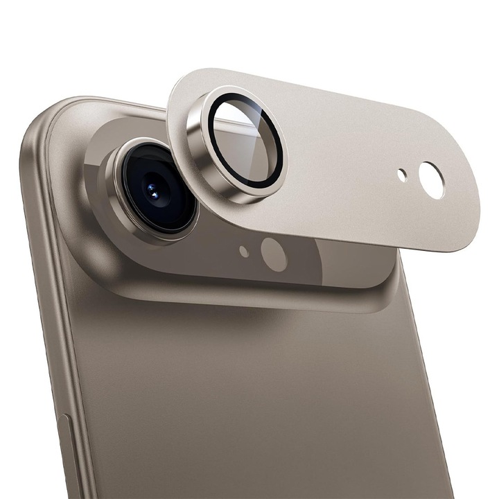 Lencsevédő Fólia Apple iPhone Air-hez, Törésálló, Edzett Üveg 9H+ és Prémium Alumínium, Titánszürke