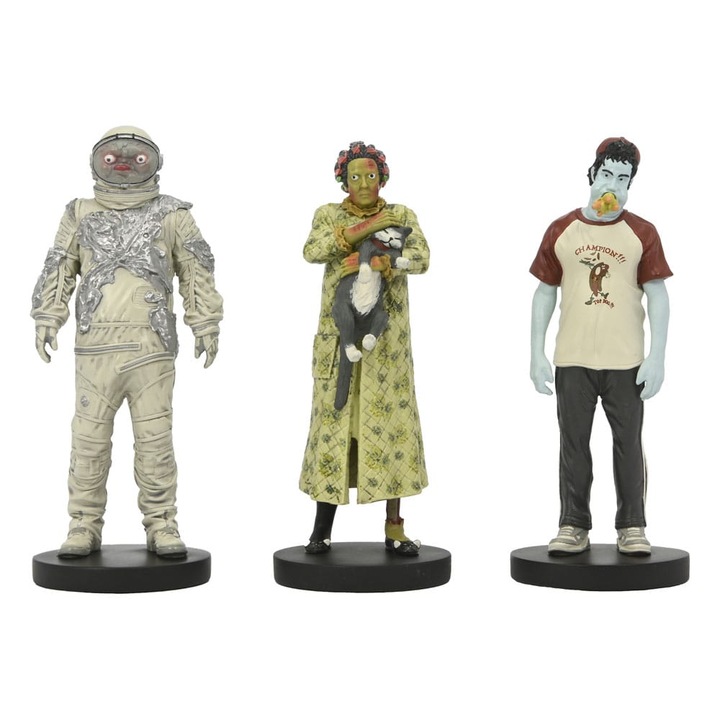 Set figurine Beetlejuice: Spaceman, Zwyciezca Konkursu Hot-Dogow, Kociara - NECA, multicolor, 10cm