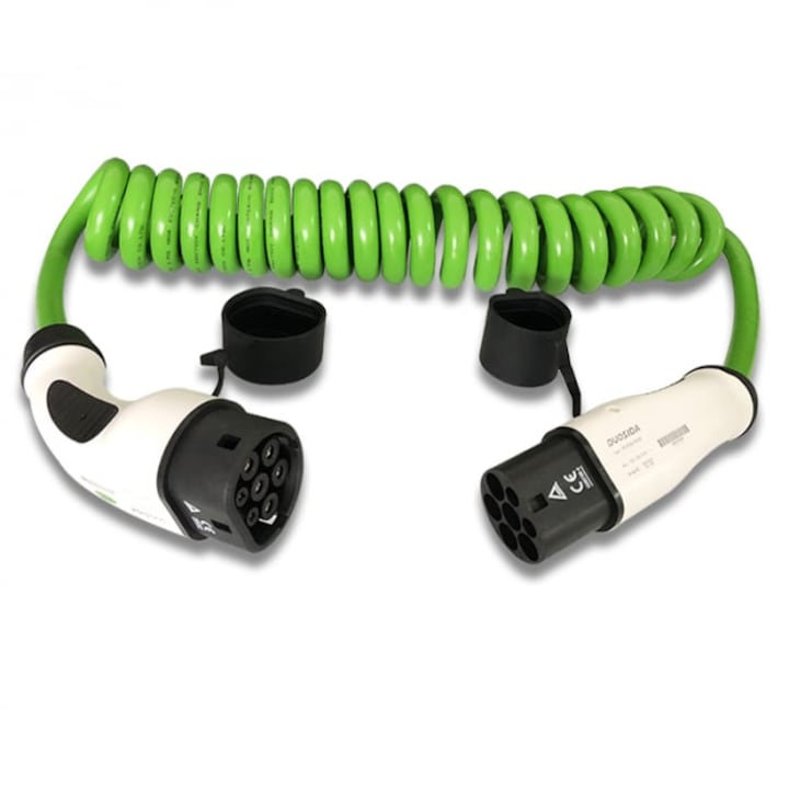 Cablu incarcare electric Polyfazer Z Series, 7m, 32A, verde