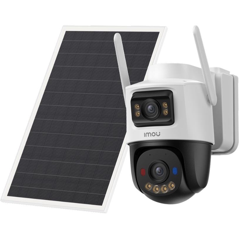 Camera de supraveghere Wireless cu Panou Solar IMOU AOV Dual PT 4G, 5+5MP, 2880x1620, Smart AI Detection, Smart Tracking, Always-on Video Tech, Battery 10000 mAh, Two-Way Talk, IP6