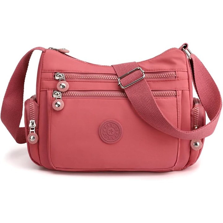 Női válltáska, többszínű, szintetikus, 3 fő rekesz, állítható pánt