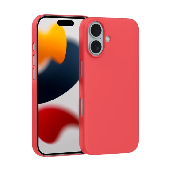 iPhone 16 készülékkel kompatibilis - piros szilikon hátlap tok