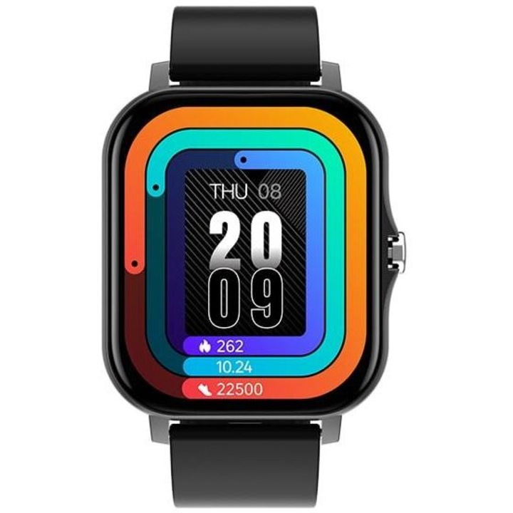 Smartwatch Allview Connect S, Procesor HS6620, Eran IPS 1.7", Bluetooth, Microfon, Difuzor, Monitorizare ritm cardiac, Activitati sportive, Apelare, Notificari, Negru