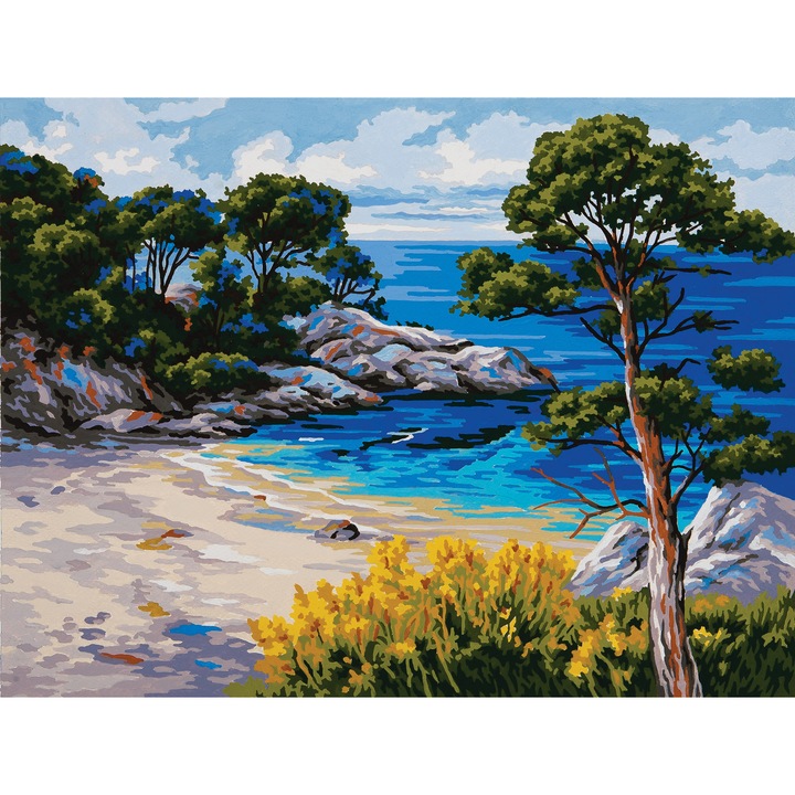 Goblen imprimat pe panza fara ate Collection D`Art "Golf stancos" 30x40 cm